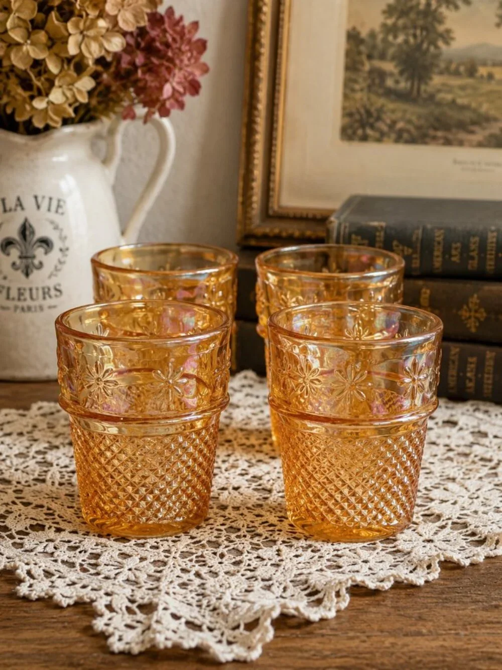 VTG Dugan Marigold Carnival Glass 